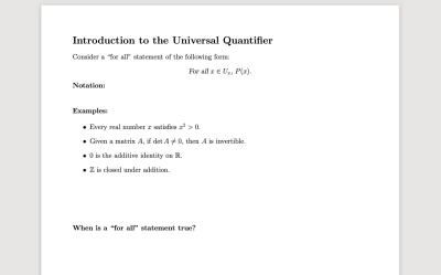Image of introductory task for the universal quantifier