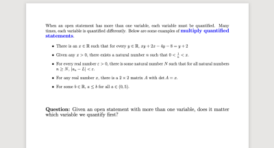 image of introductory task for multiply quantified statements