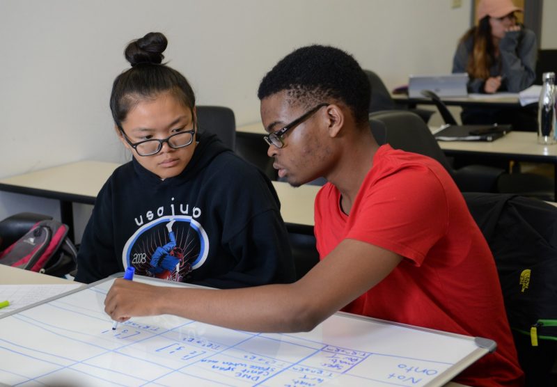 Picture of students studying together